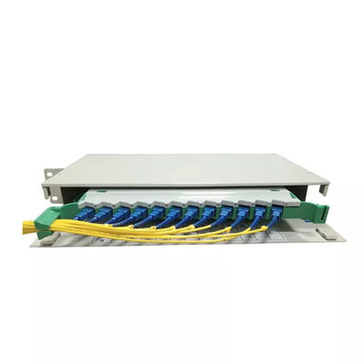 Jakość  1U ODF Patch Panel Rack Mount Distribution Frame 12 Core Fiber Patch Panel SM fabryka
