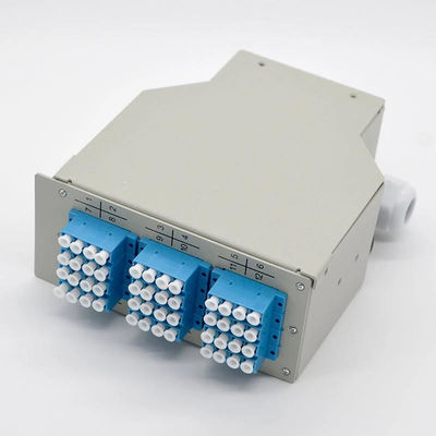 12-portowy poczwórny adapter LC 48-rdzeniowa światłowodowa skrzynka zaciskowa na szynę DIN