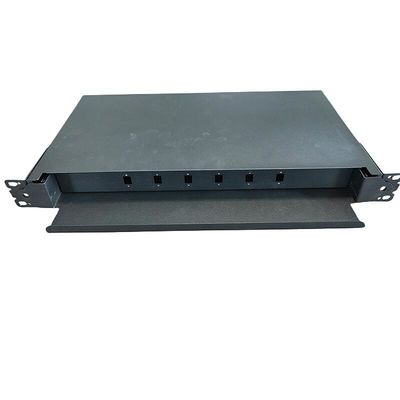 6-portowy patch panel światłowodowy SC 12 rdzeń 1U obudowa światłowodowa do montażu w szafie