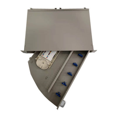 Szary 24-portowy panel krosowy światłowodowy SC Swing Type 1U Optyczny panel dystrybucyjny