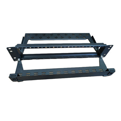 Czarne panele krosowe MPO MTP Modułowa półka panelu krosowego 96F 1U LC