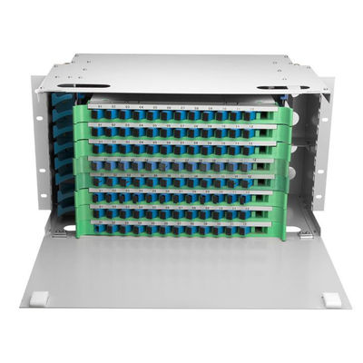 ODF 19 Rack Patch Panel Sc Adapter Fc Panel krosowy 6U 96 rdzeni