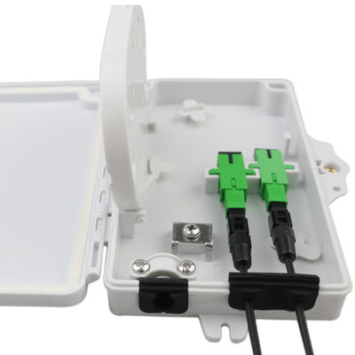 2-portowa skrzynka zaciskowa światłowodu FTTH Zewnętrzny / wewnętrzny PC ABS Materiał Jasnoszary