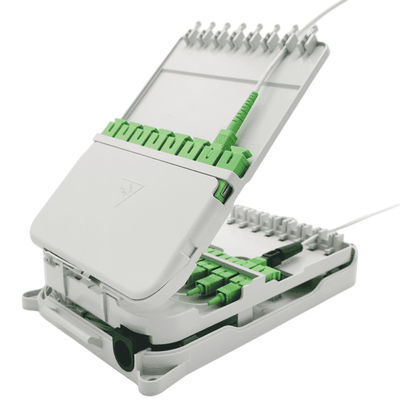16-rdzeniowy rozdzielacz FTTH Skrzynka rozdzielcza UPC / APC do montażu na ścianie Jasnoszary