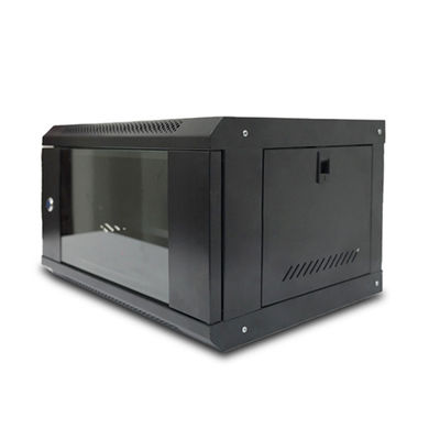 Szafa serwerowa do montażu naściennego Szafa rack 1,2 mm 6U Szklane drzwi