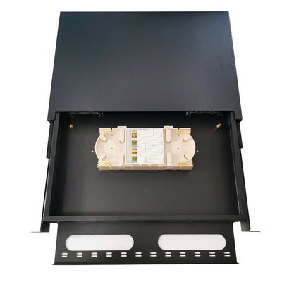 Patch panel światłowodowy do montażu w stojaku 1U wentylowany 19-calowy ODF 24 rdzeń