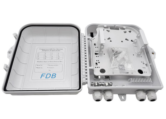 Biały rozdzielacz światłowodowy LC 1x16 Splitter PLC do montażu ściennego