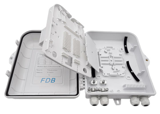 Biały rozdzielacz światłowodowy LC 1x16 Splitter PLC do montażu ściennego