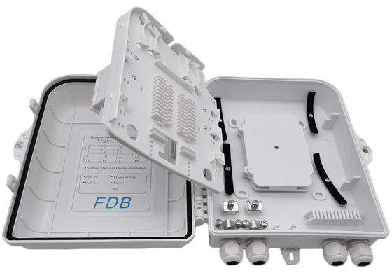Biały rozdzielacz światłowodowy LC 1x16 Splitter PLC do montażu ściennego