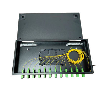 12-portowy panel krosowy światłowodowy ODF 1U Skrzynka zaciskowa światłowodu SC Pigtail Adapter
