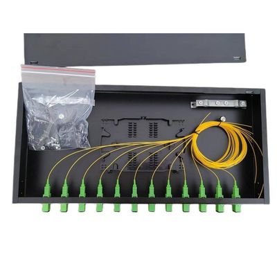 12-portowy panel krosowy światłowodowy ODF 1U Skrzynka zaciskowa światłowodu SC Pigtail Adapter