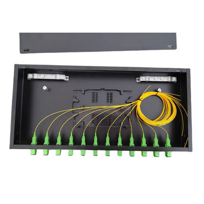 12-portowy panel krosowy światłowodowy ODF 1U Skrzynka zaciskowa światłowodu SC Pigtail Adapter