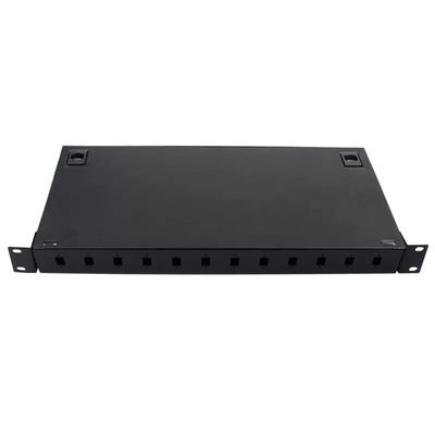 Metalowy panel krosowy do montażu w stojaku 12 LC Duplex Connector Skrzynka przyłączeniowa FTTH