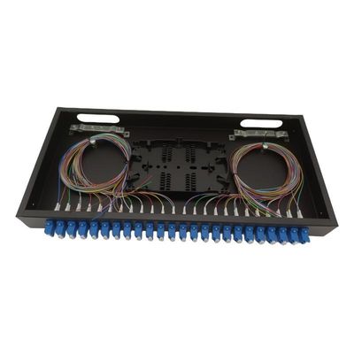 FTTH ODF do montażu na ścianie 48 światłowodów Patch panel światłowodowy z pigtailami LC Duplex