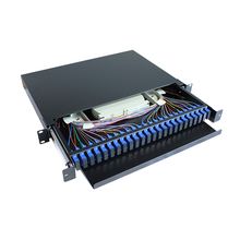 Patch panel światłowodowy LC Duplex Czarny kolor do połączenia sieciowego