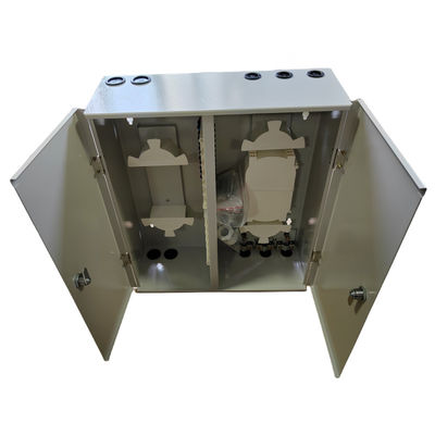 Łatwa instalacja Dwóchdrzwi 72 Port Wall Mount Metal Fiber Enclosure